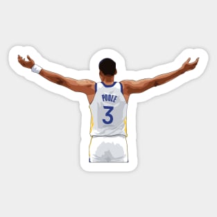 Jordan Poole Spread Arms White Qiangy Sticker